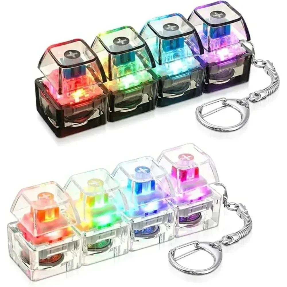 Porte-clés clavier LED interactif, jouet anti-stress et anti-anxiété, accessoire de bureau portable pour décoration et cadeau 7