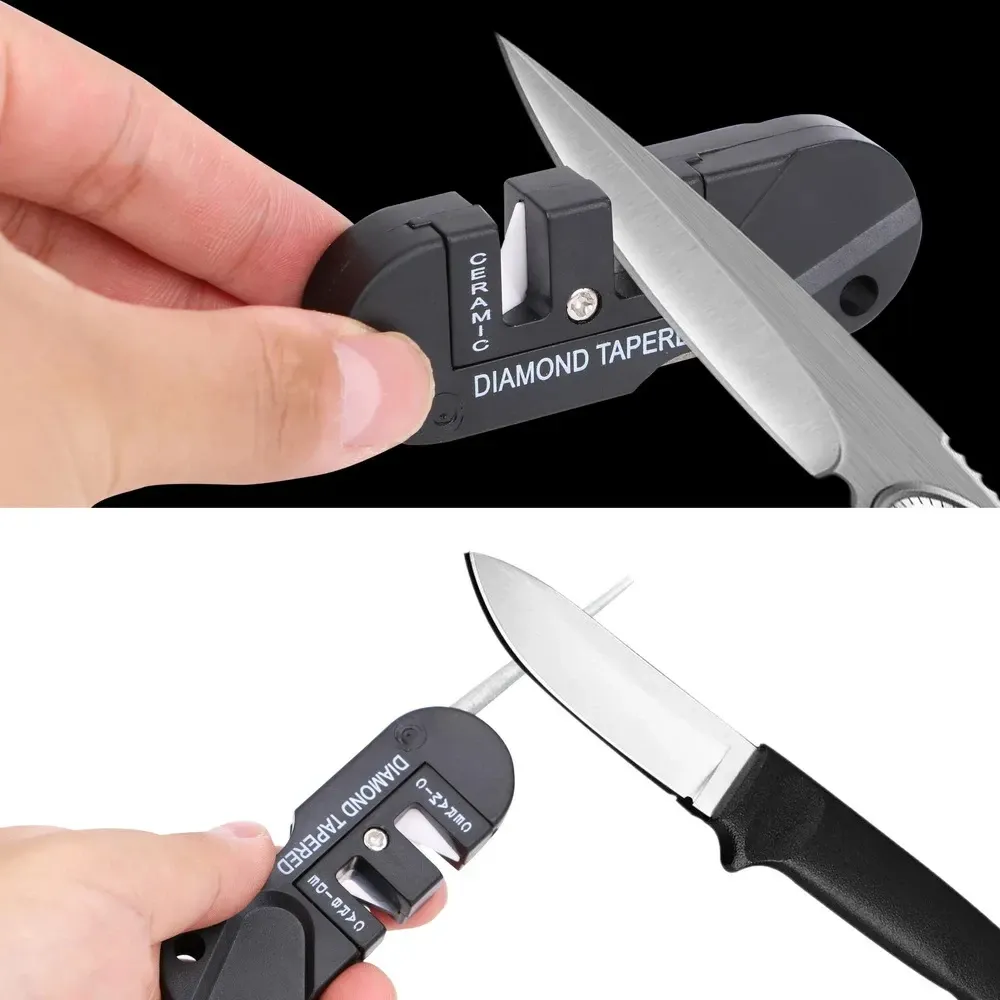 Aiguiseur de couteaux portable dans son environnement