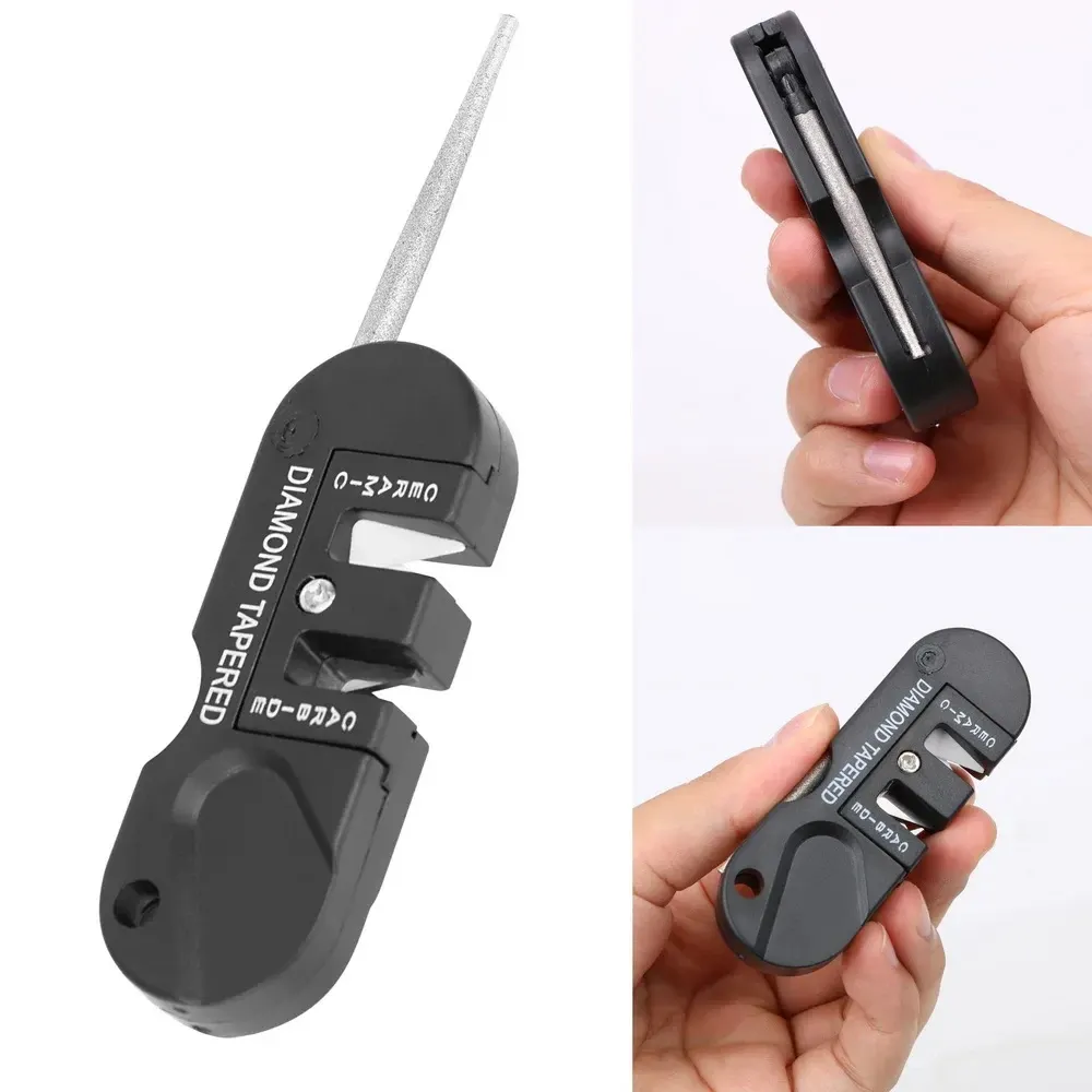 Aiguiseur de couteaux portable 4 en 1 en acier au tungstène