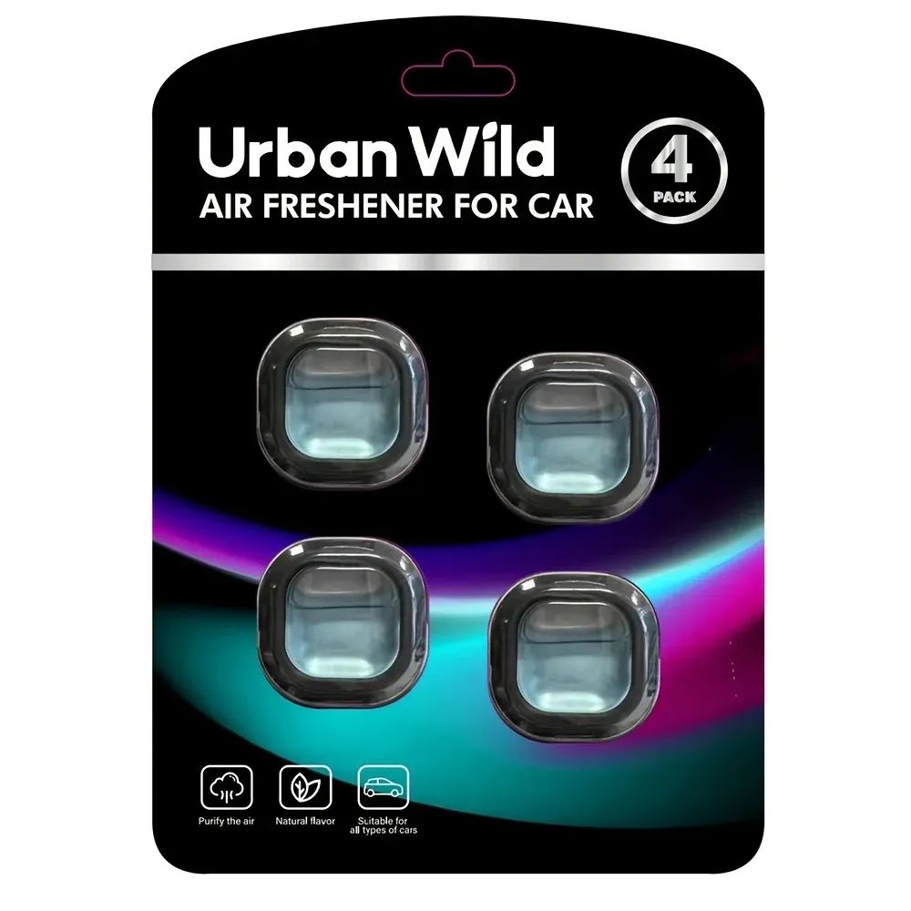 Lot de 4 désodorisants pour voiture à fixer sur aérateur, parfum longue durée - Image 1