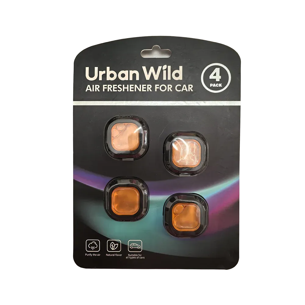 Lot de 4 désodorisants pour voiture à fixer sur aérateur, parfum longue durée 7