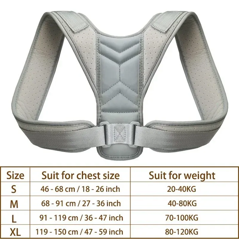 Correcteur de posture pour le dos et les épaules, ceinture réglable avec soutien de la colonne vertébrale 7
