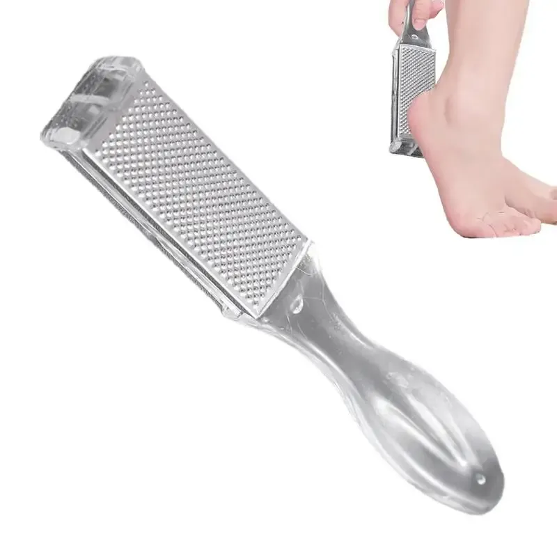 Râpe à pieds double face pour éliminer les callosités, avec lime à talons et brosse de pédicure