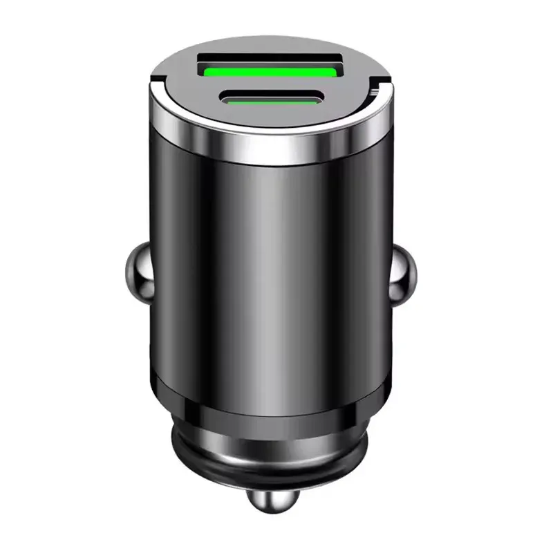 Mini chargeur de voiture 100 W PD 30 W QC 3.0 à charge rapide avec anneau de maintien, adaptateur USB-C pour iPhone, Xiaomi, Samsung et Huawei 7