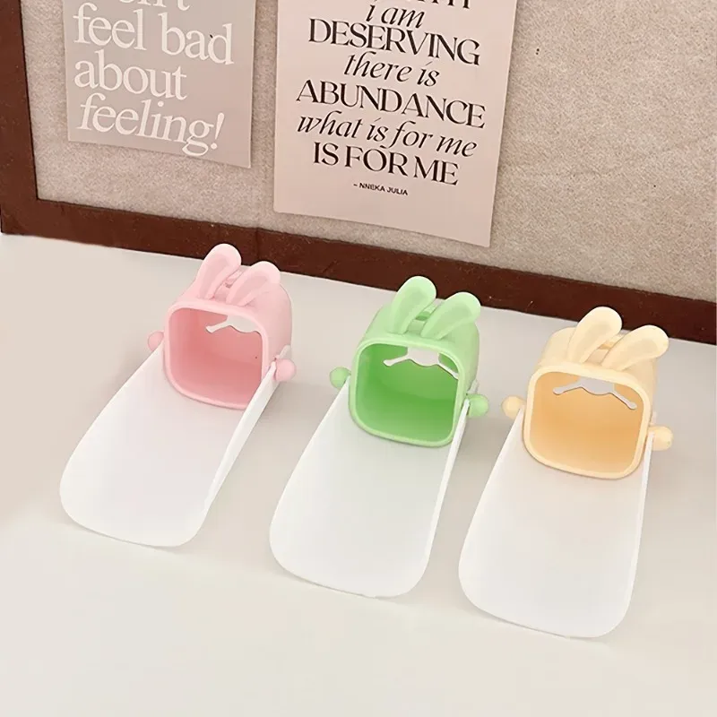 Rallonge de robinet en silicone à motif lapin pour enfants, anti-éclaboussures, pour salle de bain et cuisine 5