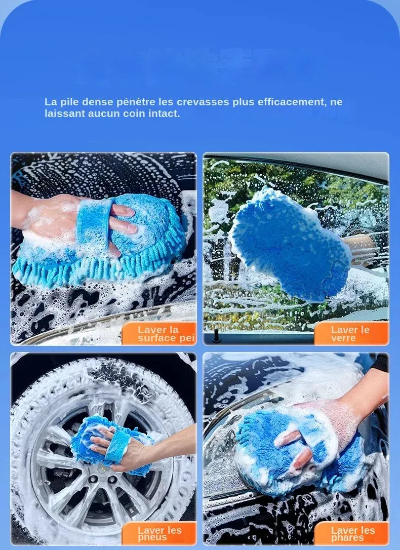 Séchage de véhicule avec serviette microfibre