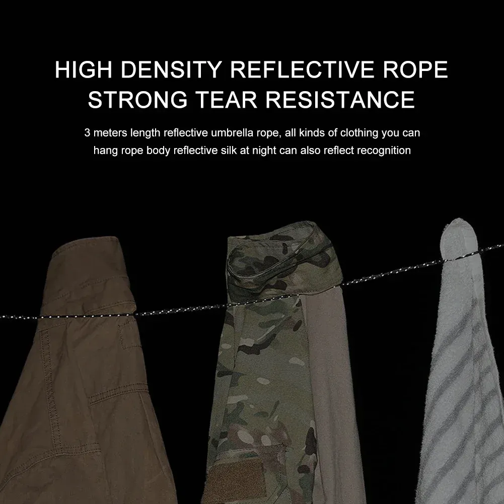 Corde à linge extensible résistante au vent pour camping, 3 m, avec 12 pinces réglables et pochette de rangement 2