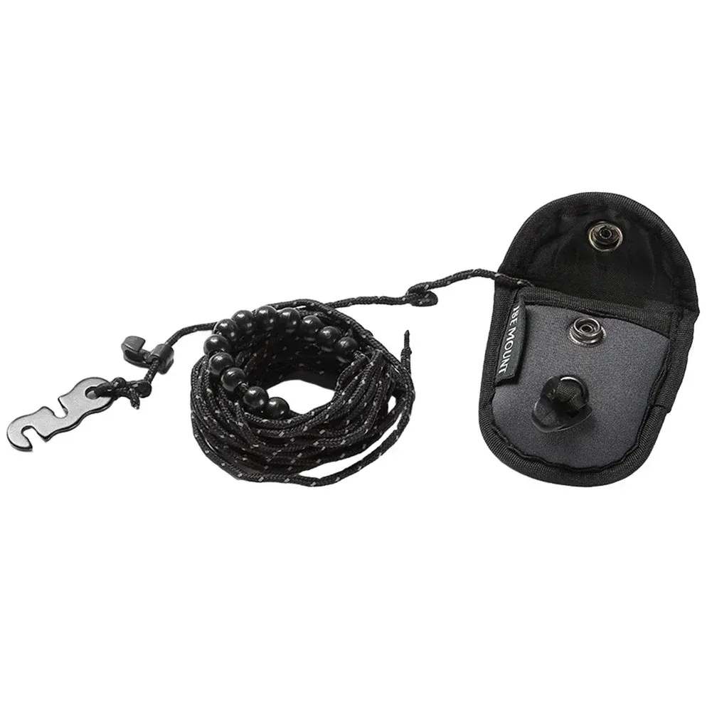 Corde à linge extensible résistante au vent pour camping, 3 m, avec 12 pinces réglables et pochette de rangement 7