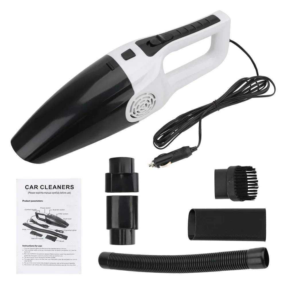 Aspirateur de voiture portable, aspirateur sec et humide à double usage, aspirateur portatif puissant, mini aspirateur haute aspiration 12 V 120 W 9