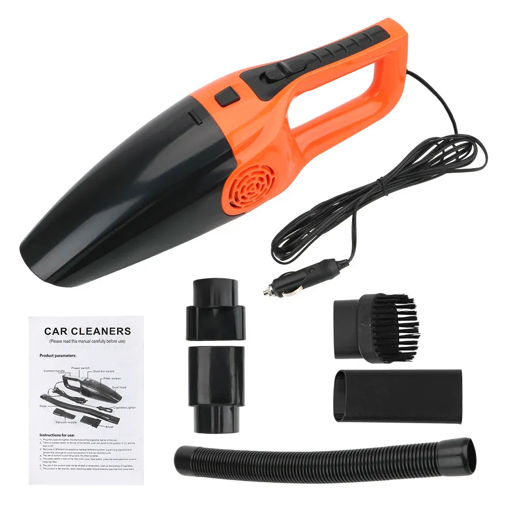 Aspirateur de voiture portable, aspirateur sec et humide à double usage, aspirateur portatif puissant, mini aspirateur haute aspiration 12 V 120 W 7