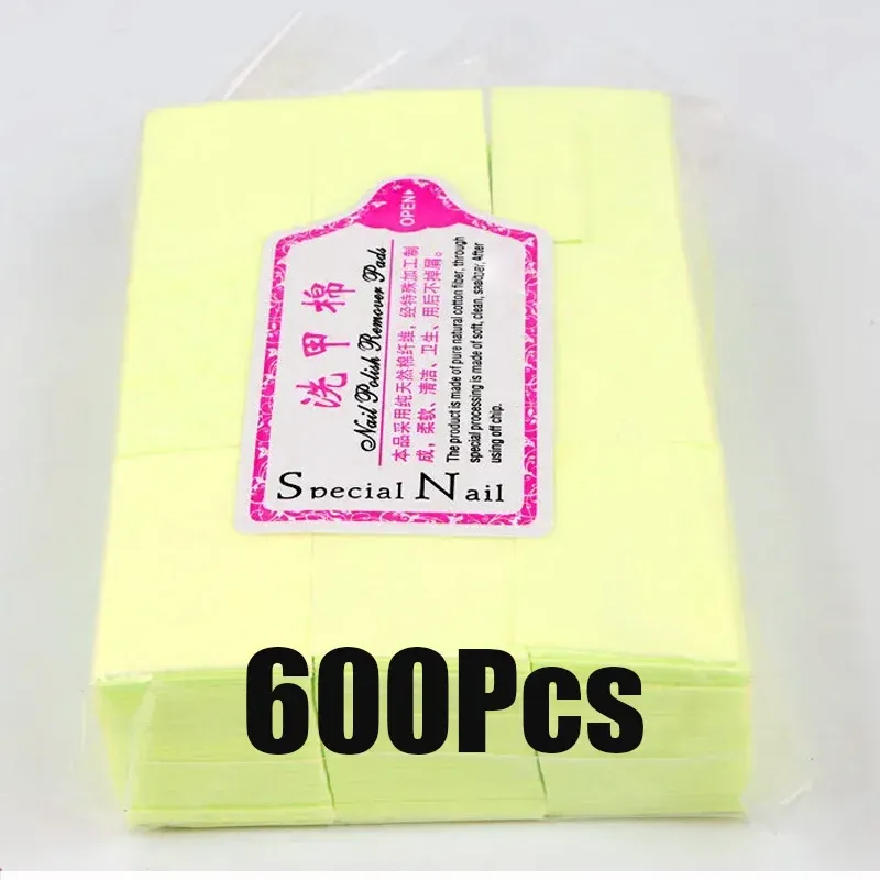 Lingettes professionnelles pour ongles en 100 % coton non pelucheux, dissolvant de vernis gel, outils de nettoyage pour nail art, 1000/600 pièces 10