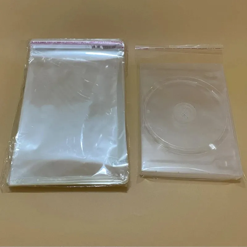 Sachets d'emballage auto-adhésifs transparents en OPP, lot de 50, pour CD et DVD 3