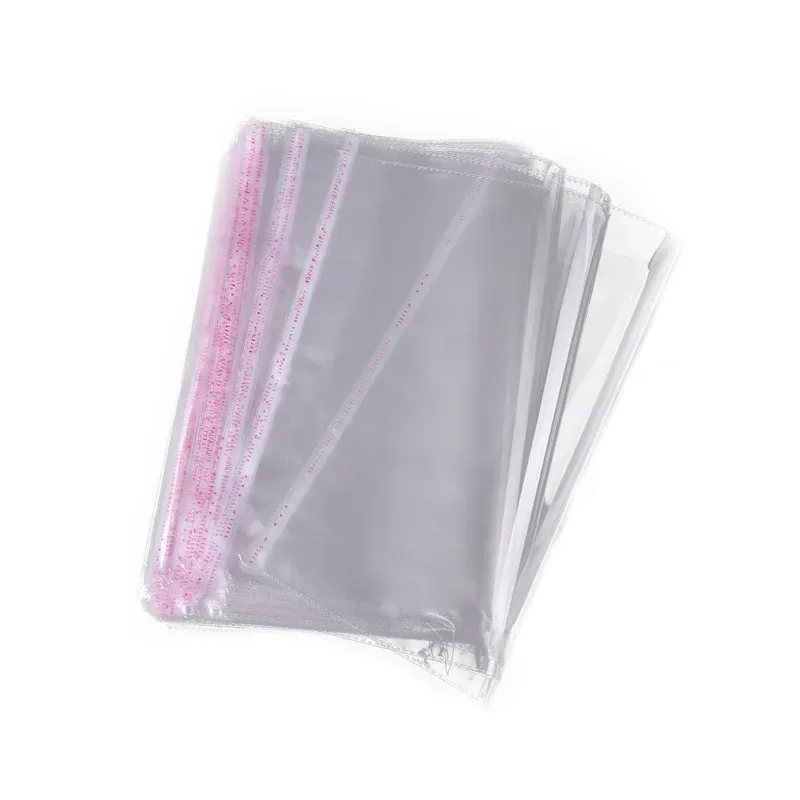 Sachets d'emballage auto-adhésifs transparents en OPP, lot de 50, pour CD et DVD 6