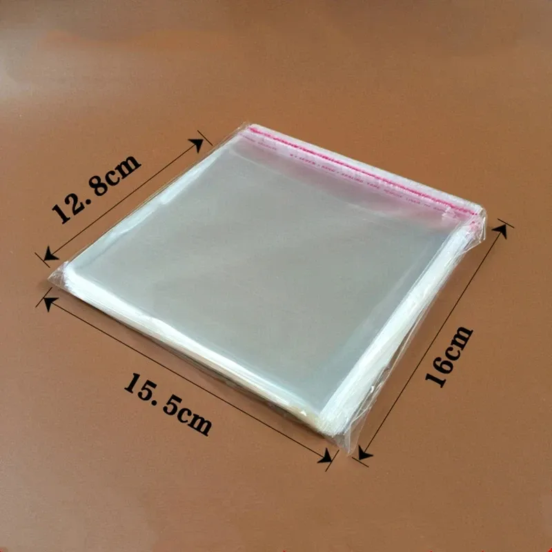 Sachets d'emballage auto-adhésifs transparents en OPP, lot de 50, pour CD et DVD 8