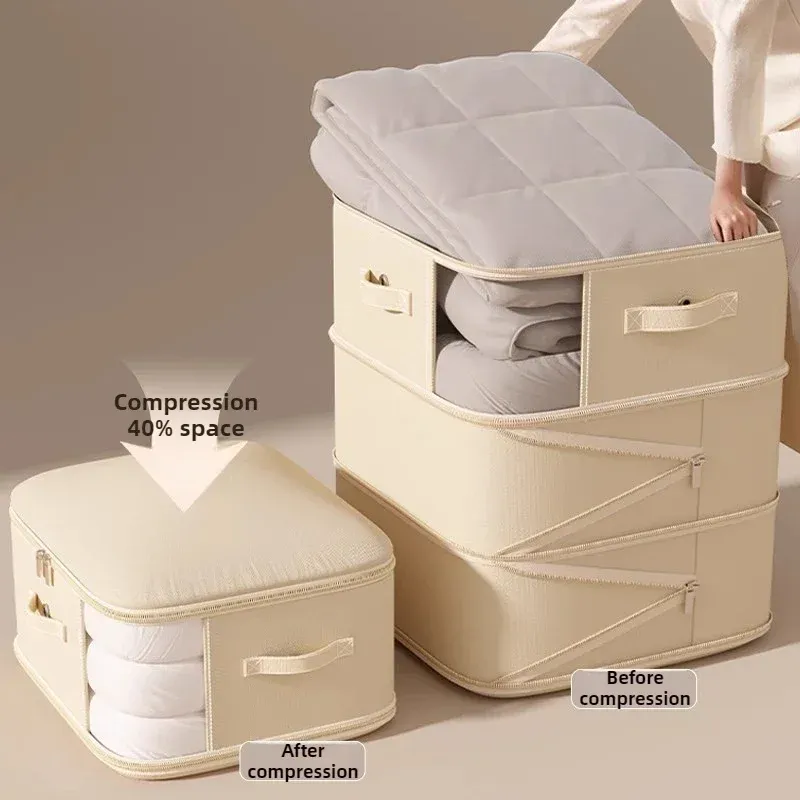 Sac de compression sous vide ouvert et rempli