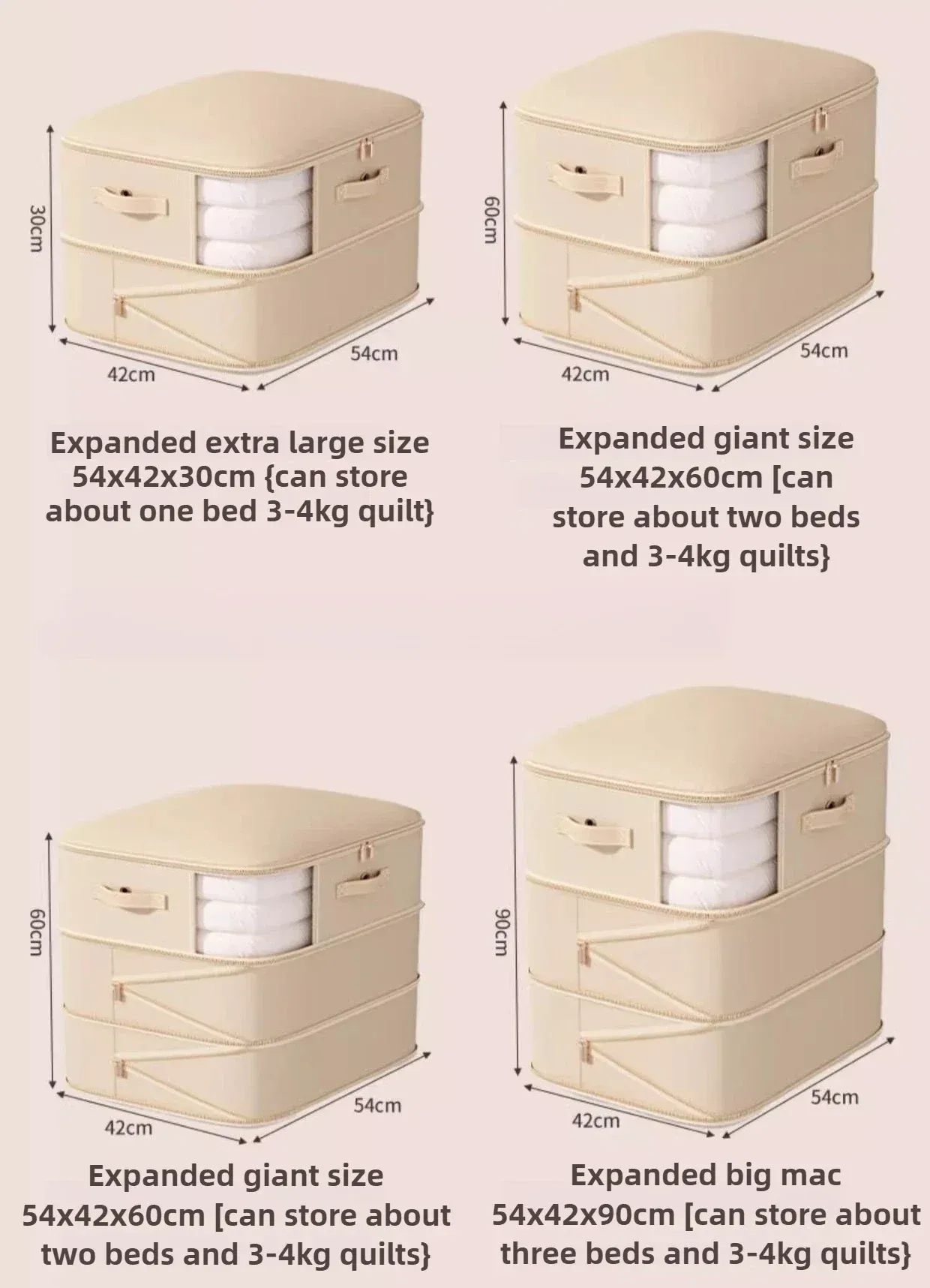 Sac de compression sous vide pour couette en duvet