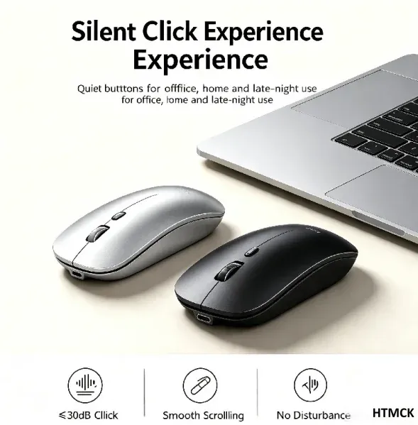 Souris de jeu sans fil ergonomique à rétroéclairage RGB, rechargeable et silencieuse, compatible USB pour ordinateur portable et PC 1