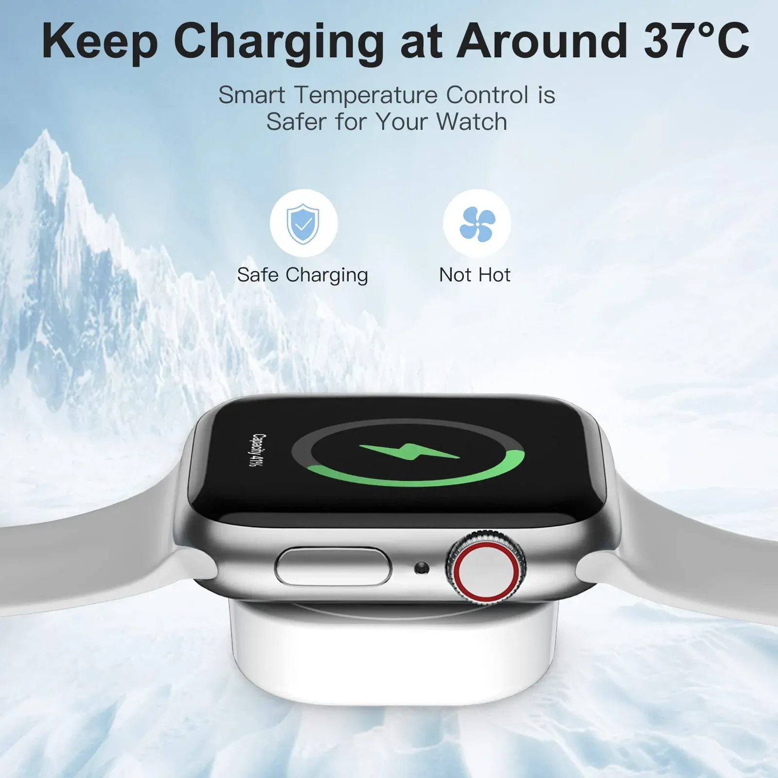 Câble de charge magnétique sans fil rapide USB pour Apple Watch, compatible iWatch 11, 10, 9, 8, 7, 6, 5, 4, 3, 2, SE/2 et Ultra, chargeur portable 3