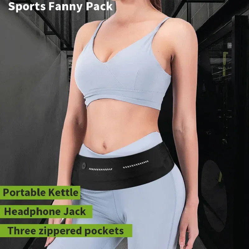 Ceinture de course pour sport en plein air avec pochette téléphone pour iPhone 15, 14, 13, 12, 11 Pro Max et AirPods Pro 3, ultra-fine, idéale pour la salle de sport 6