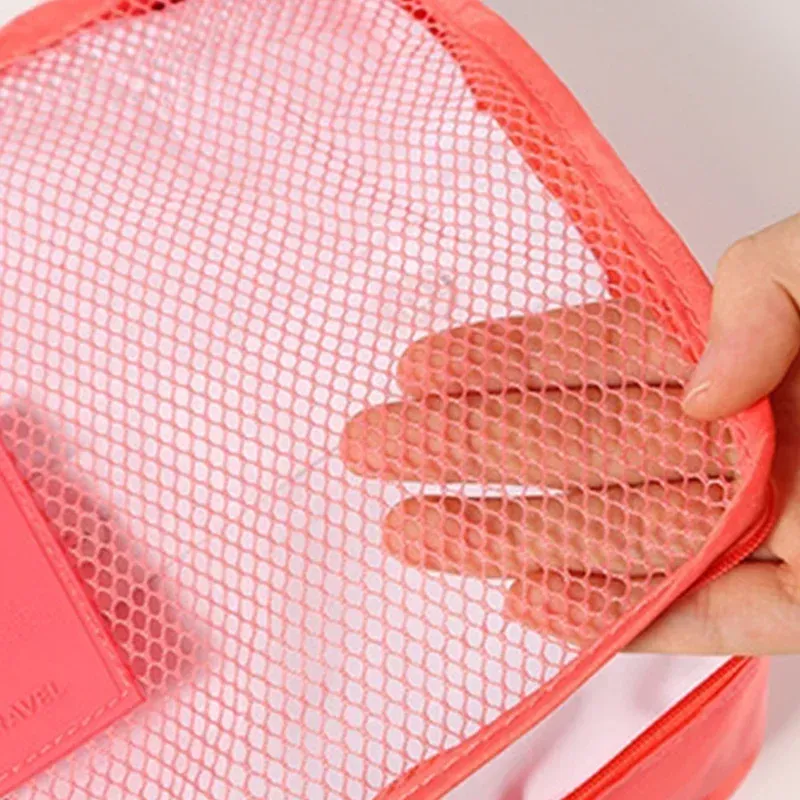 Sac de rangement de voyage imperméable à grande capacité pour vêtements et sous-vêtements, avec fermeture éclair 6