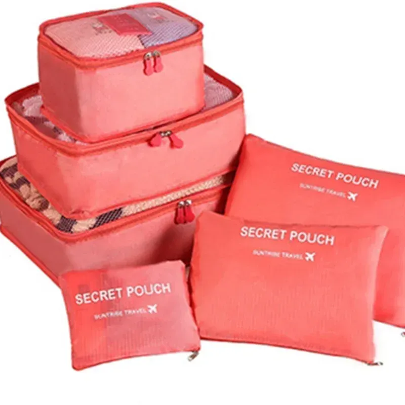 Sac de rangement de voyage imperméable à grande capacité pour vêtements et sous-vêtements, avec fermeture éclair 8