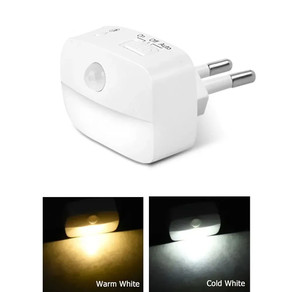 Veilleuse LED prise intelligente avec capteur de mouvement 220V, applique murale pour maison, couloir, escalier, cuisine, chambre et WC 7