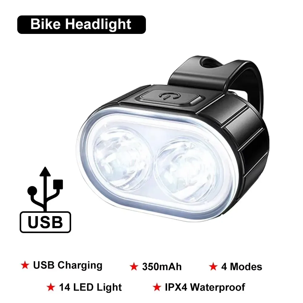 Éclairage de vélo BUCKLOS : ensemble feux avant et arrière LED 7