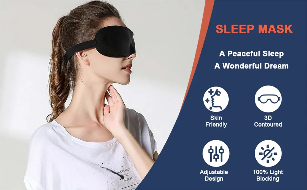 Masque de sommeil premium en situation