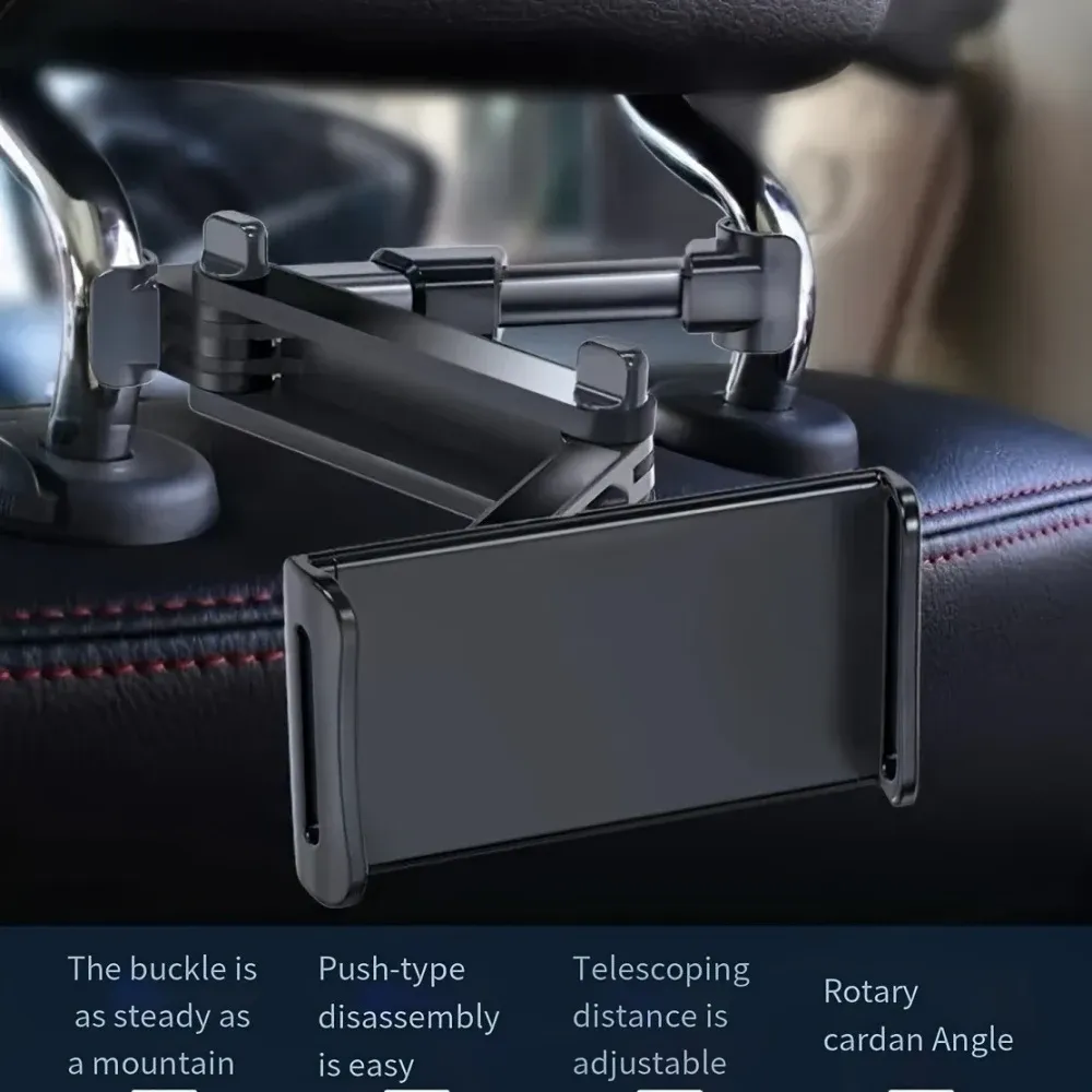 Support de tablette pour appui-tête de voiture, berceau réglable pour téléphones et tablettes de 5 à 12,9 pouces, idéal pour les enfants en voyage 5