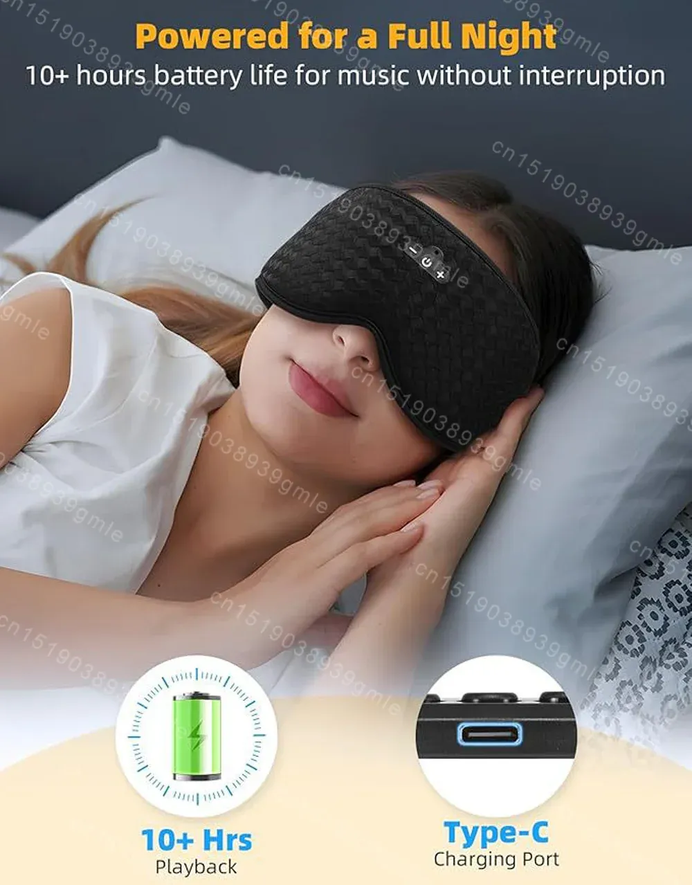 Masque de sommeil musical Bluetooth, look et ergonomie