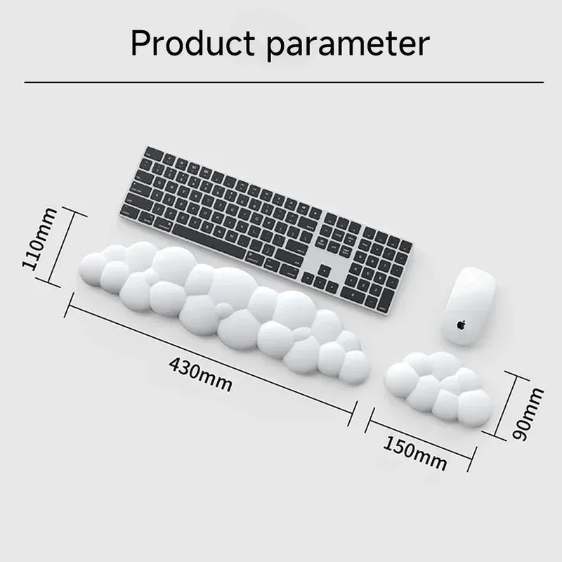 Tapis de souris ergonomique avec repose-poignet antidérapant, pour bureau et jeu 5