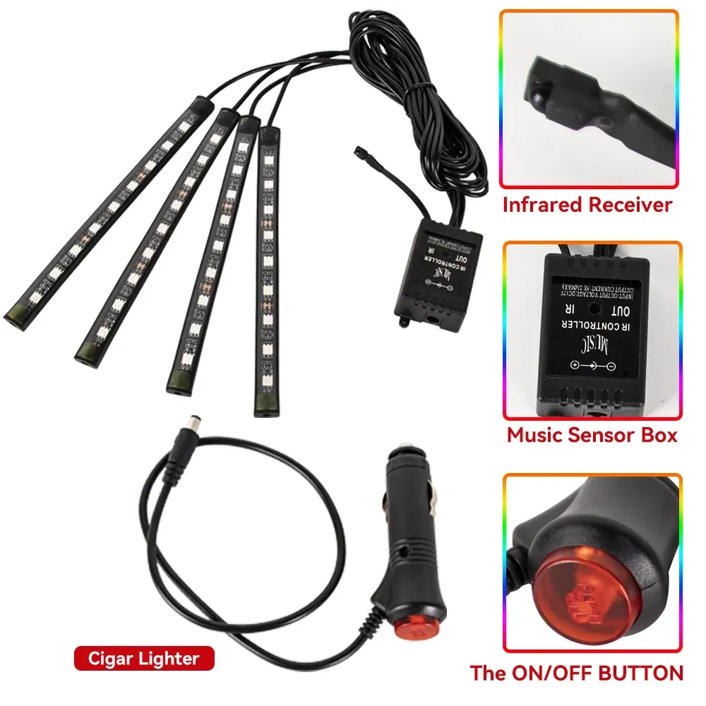 Lampe décorative LED pour voiture