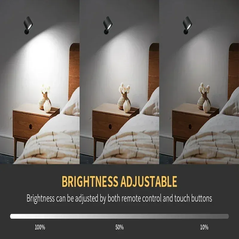 Applique murale LED installée dans une chambre