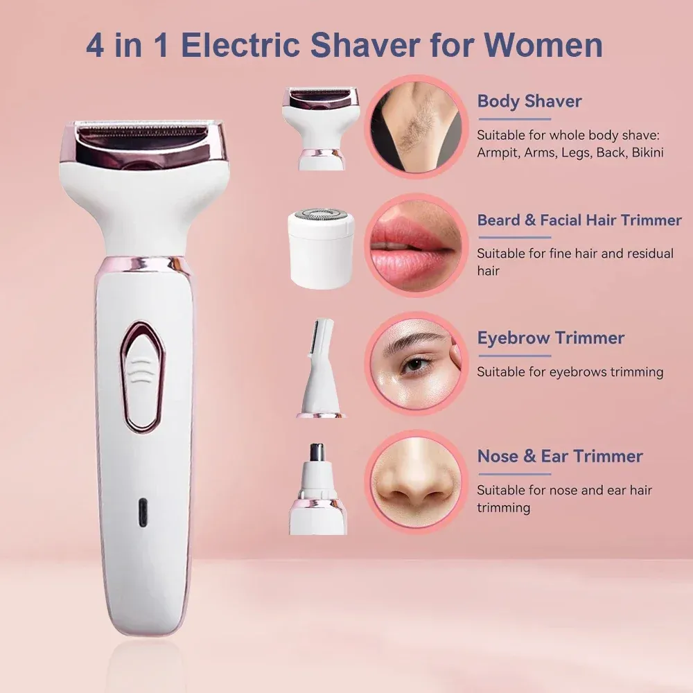 Rasoir électrique femme en situation