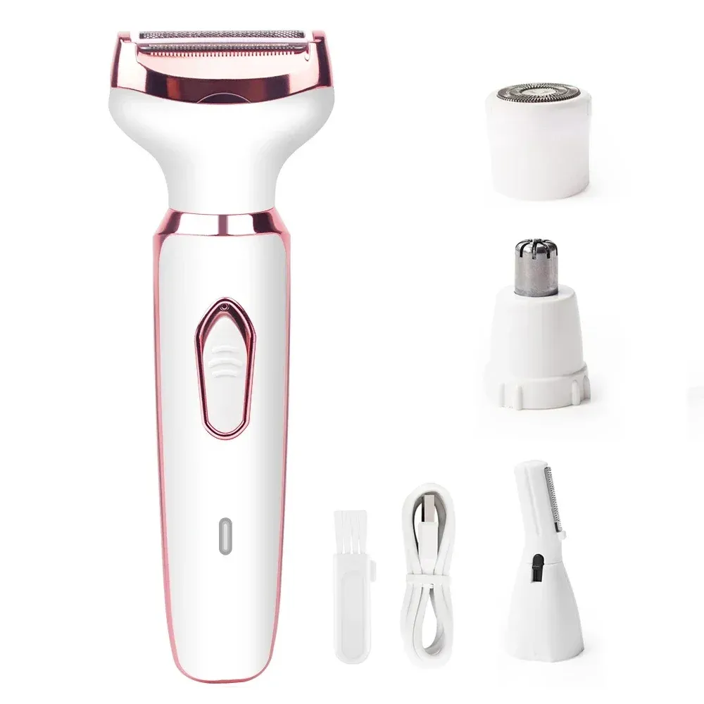 Rasoir électrique 4 en 1 pour femme, épilateur indolore rechargeable pour le corps, le visage, les jambes et la zone bikini 7