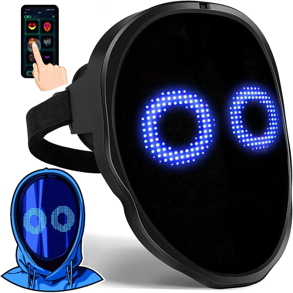 Masque LED Bluetooth programmable à commande par application