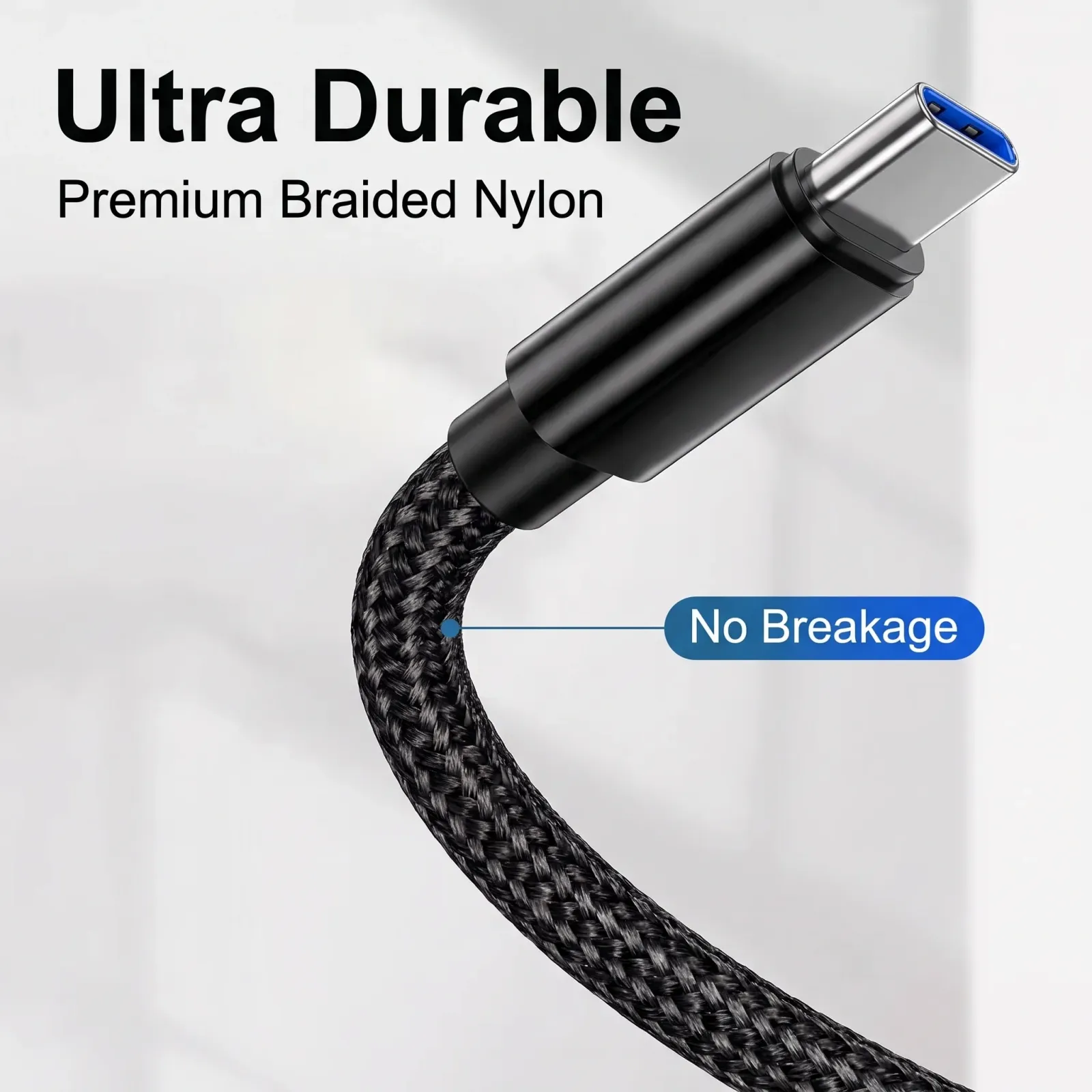 Câble de charge rapide Type-C 120W en nylon tressé