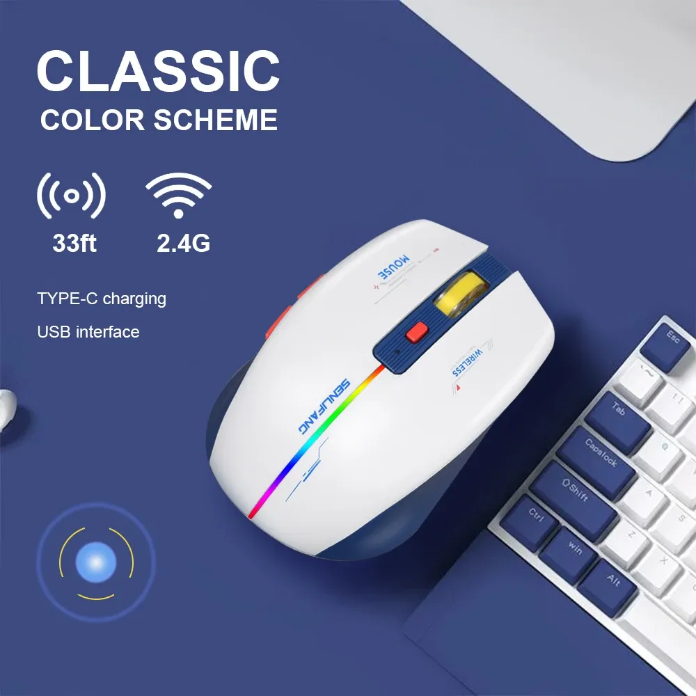 Souris de jeu ergonomique LT-T19, vue d'ensemble