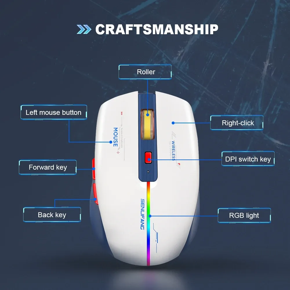Souris LT-T19, éclairage RGB