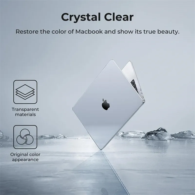Étui transparent pour MacBook Neo 2026, MacBook Air 13,6" M4, MacBook Air 15" M3, coque rigide pour MacBook Pro 13" et 16" M1, M2 et 14" 4