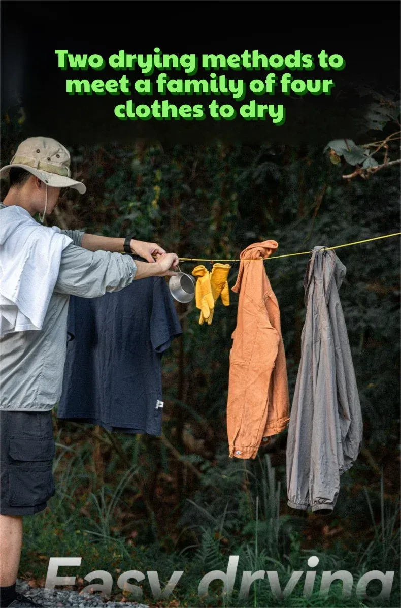 Séchage de vêtements en camping