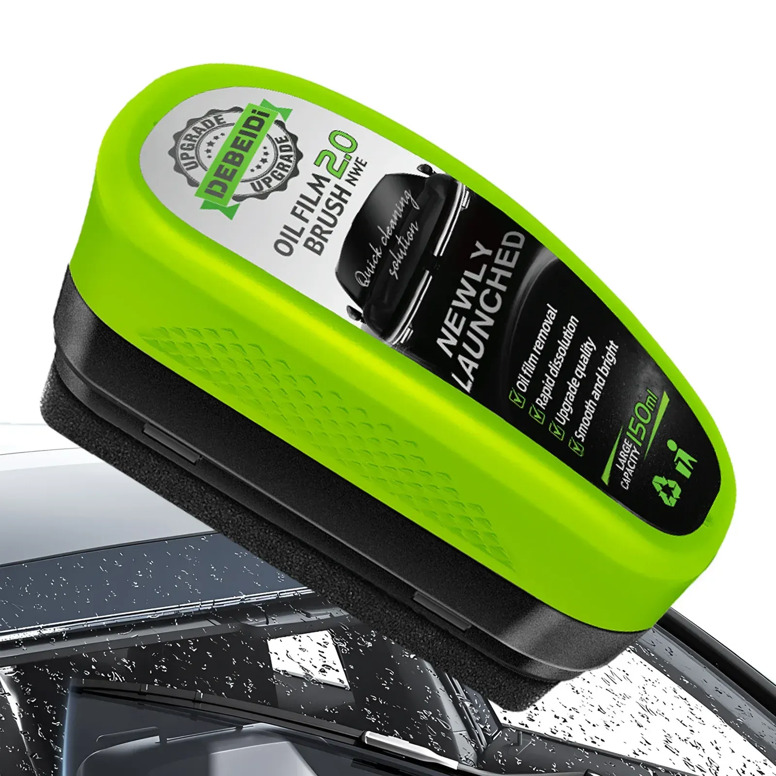 Brosse de nettoyage pour pare-brise et vitres de voiture, élimine le film gras 3
