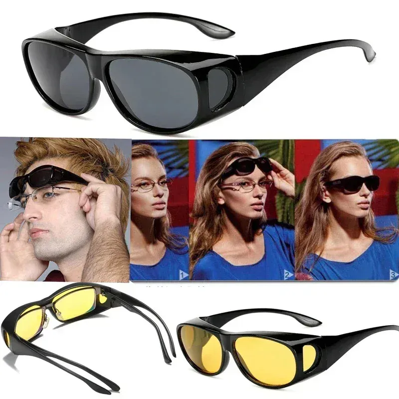 Lunettes de soleil polarisées à porter par-dessus les lunettes de vue, enveloppantes, pour la conduite, la pêche et le sport 5