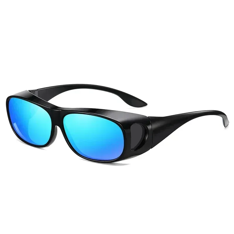 Lunettes de soleil polarisées à porter par-dessus les lunettes de vue, enveloppantes, pour la conduite, la pêche et le sport 11
