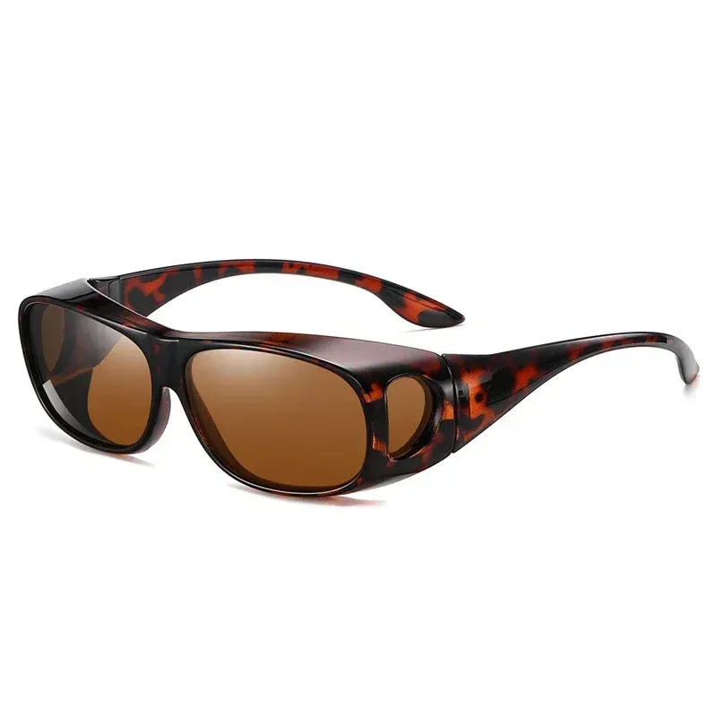 Lunettes de soleil polarisées à porter par-dessus les lunettes de vue, enveloppantes, pour la conduite, la pêche et le sport 15