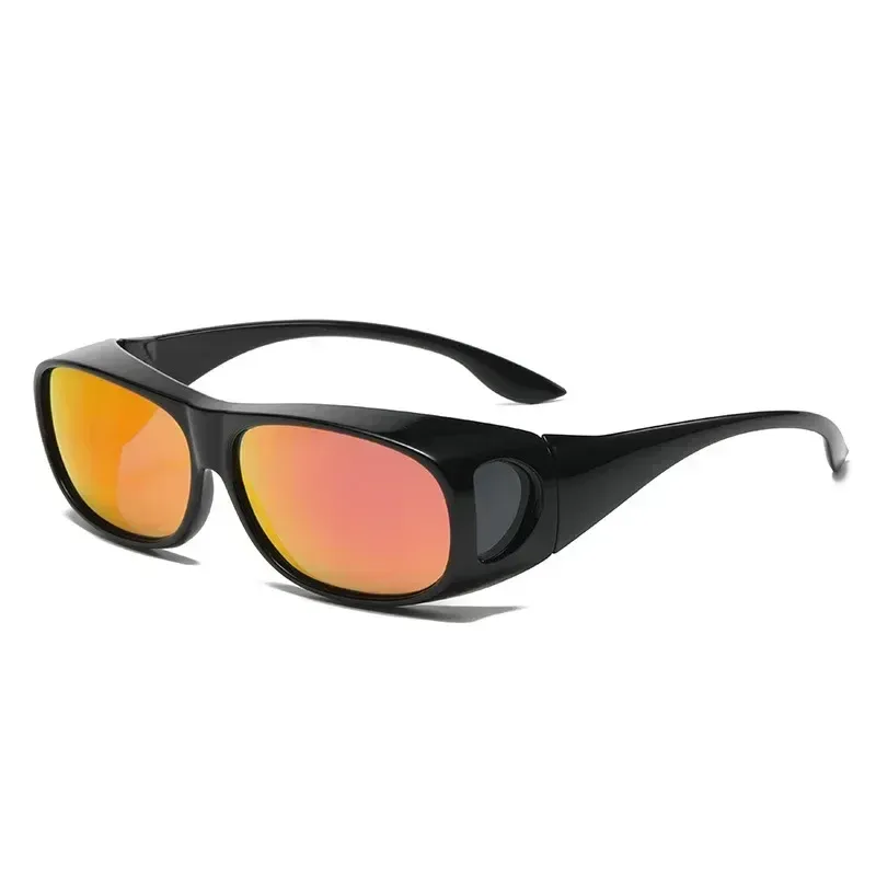 Lunettes de soleil polarisées à porter par-dessus les lunettes de vue, enveloppantes, pour la conduite, la pêche et le sport 12