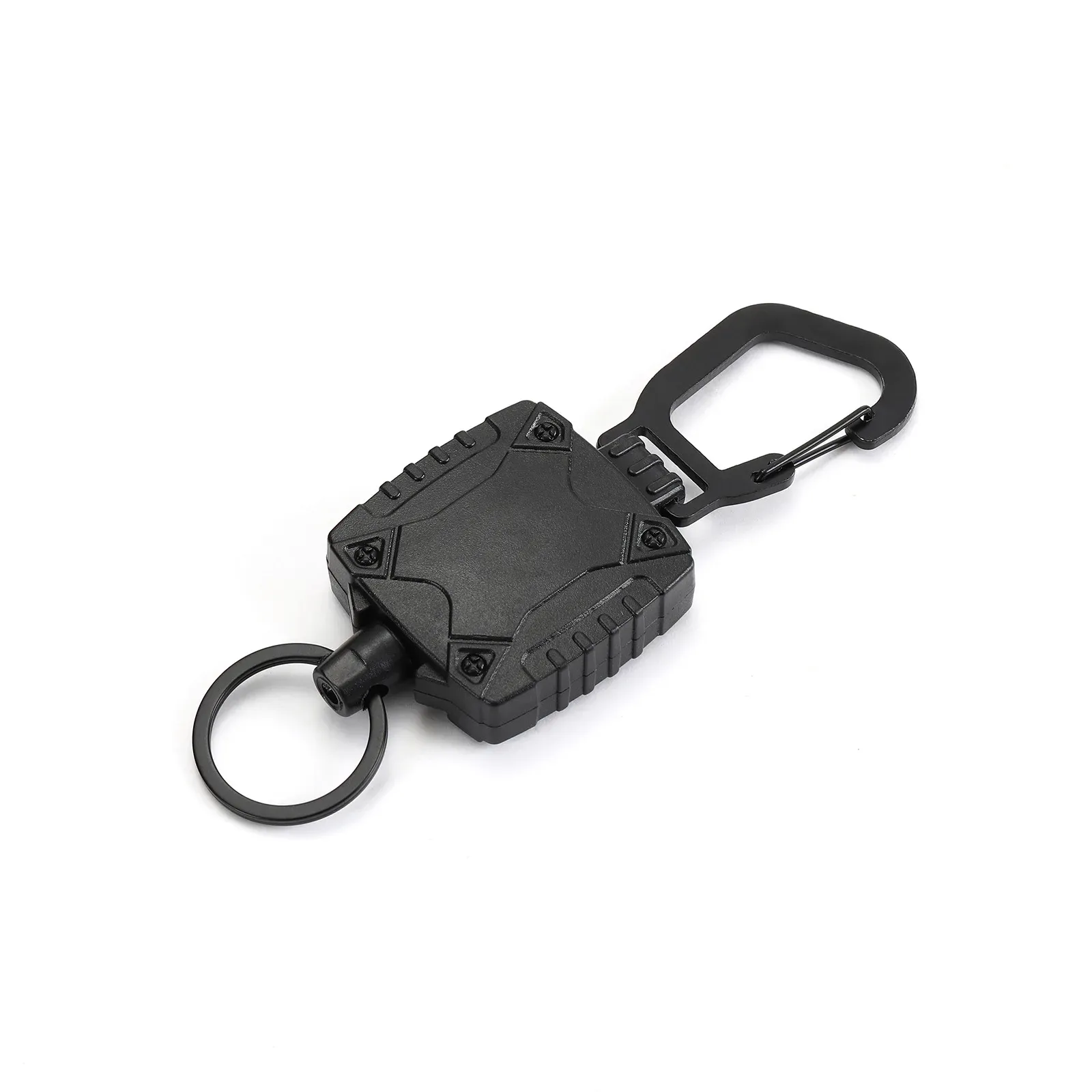 Bobine à badge rétractable robuste en acier, porte-clés avec cordon d'identification tactique (1 pièce) 9