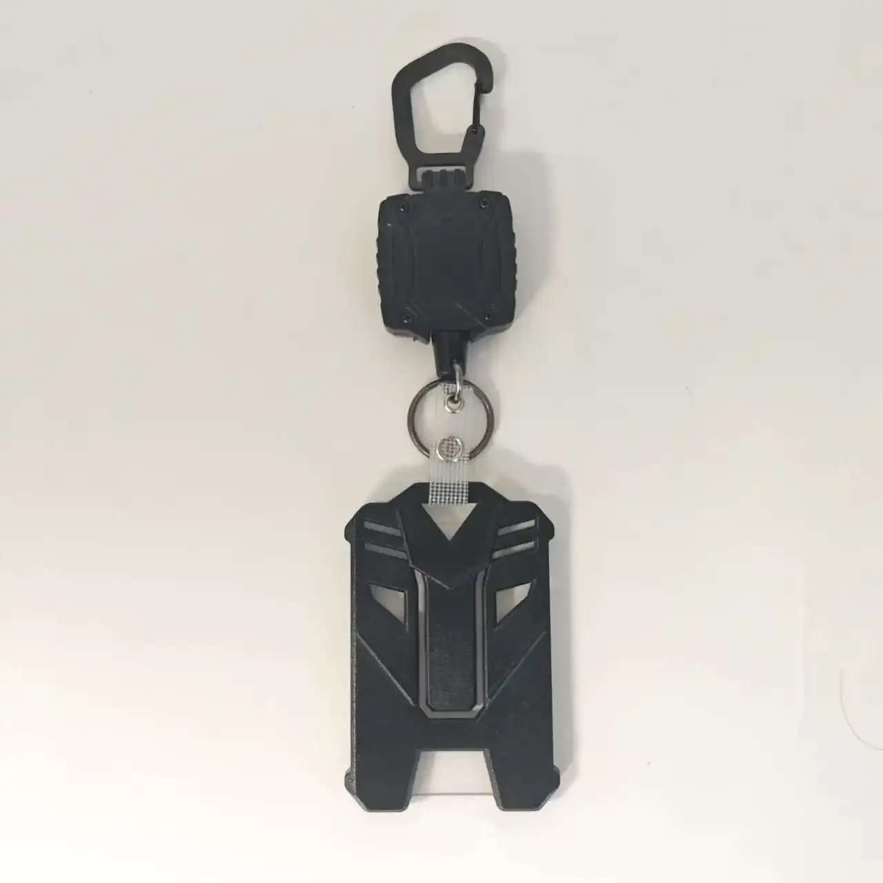 Bobine à badge rétractable robuste en acier, porte-clés avec cordon d'identification tactique (1 pièce) 8