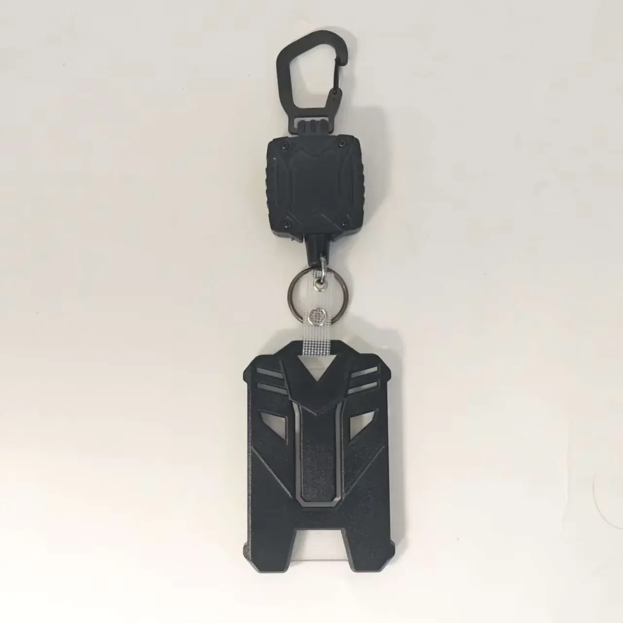 Bobine à badge rétractable robuste en acier, porte-clés avec cordon d'identification tactique (1 pièce) 25