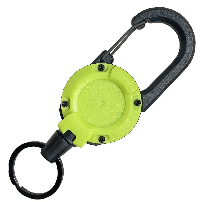 Bobine à badge rétractable robuste en acier, porte-clés avec cordon d'identification tactique (1 pièce) 12